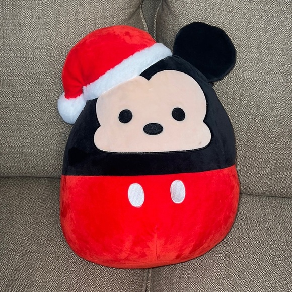 Squishmallow Mickey Mouse Santa Claus Disney Christmas 16" Plush Santa hat toy - Picture 1 of 10
